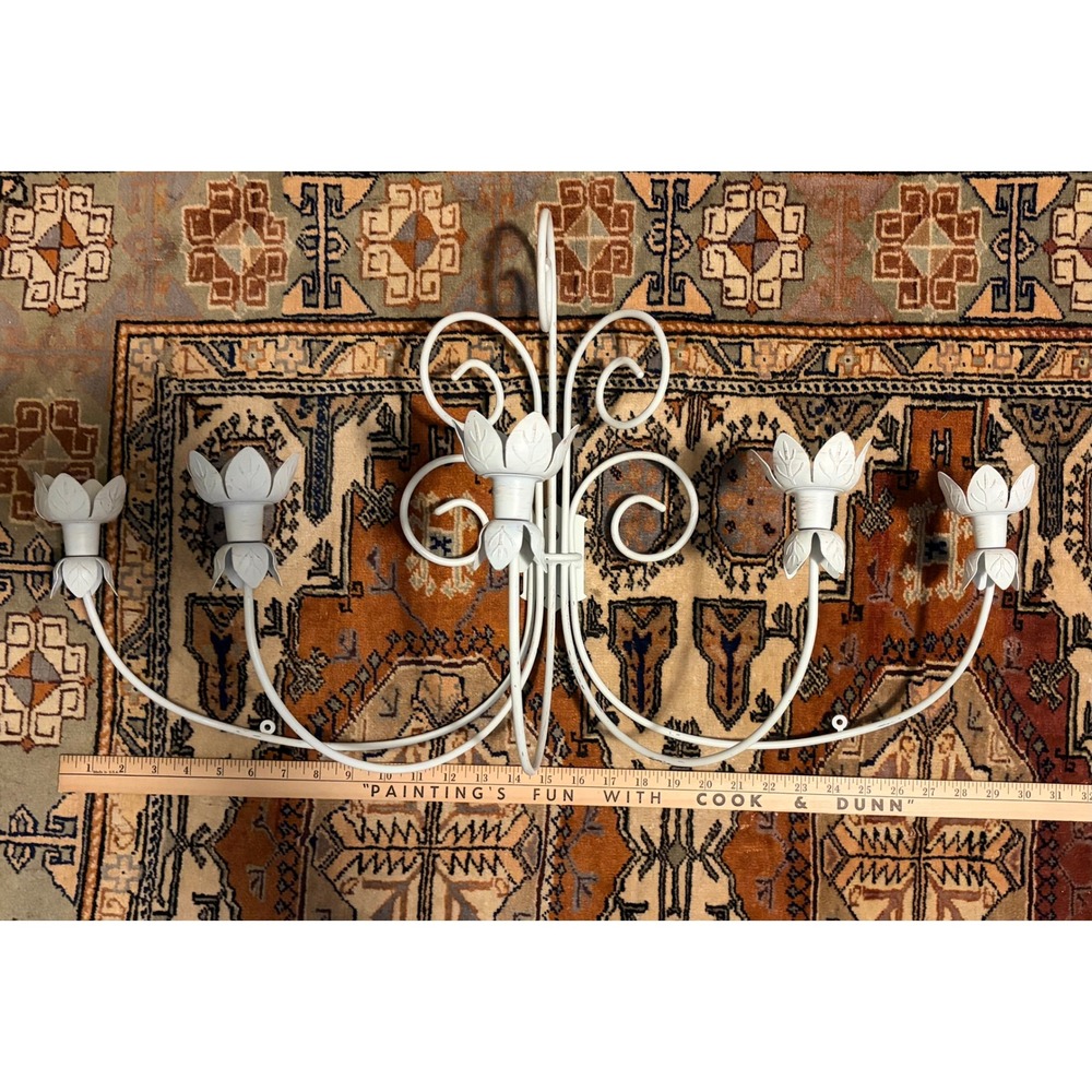 Vintage Wall Sconce Set | Candelabra | Large Wall Candle Holder | Partylite - Picture 9 of 11